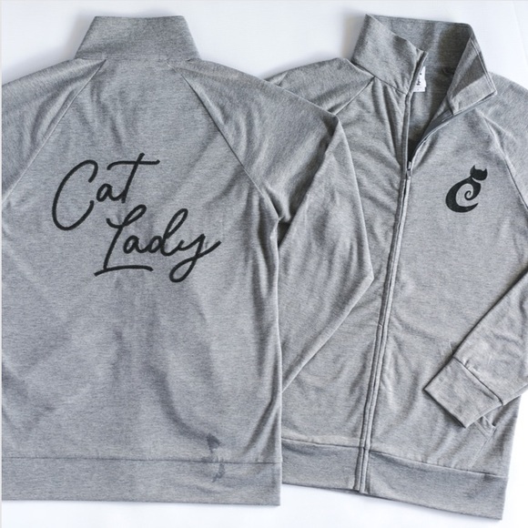 Tops - Sequin Cat Lady Zip Up 🐱